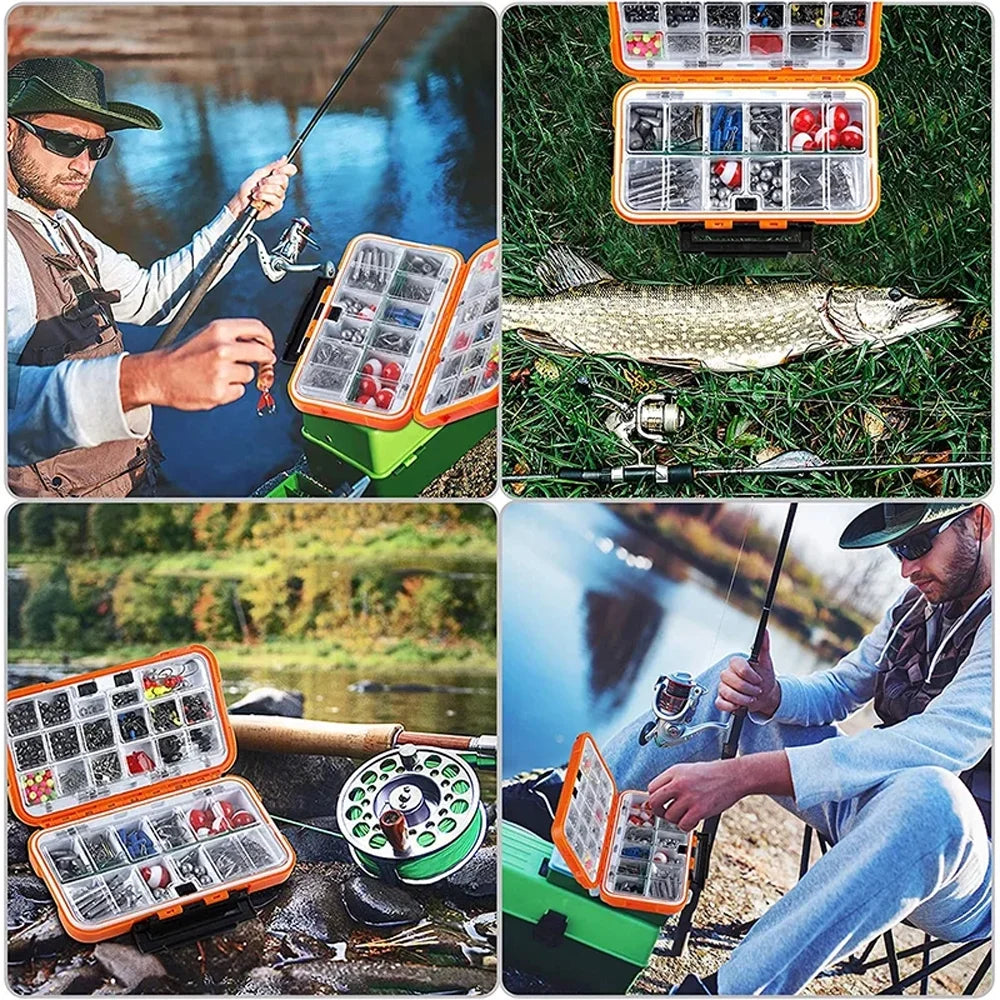 257pcs Fishing Tackle Box with Lures and Hooks B8177