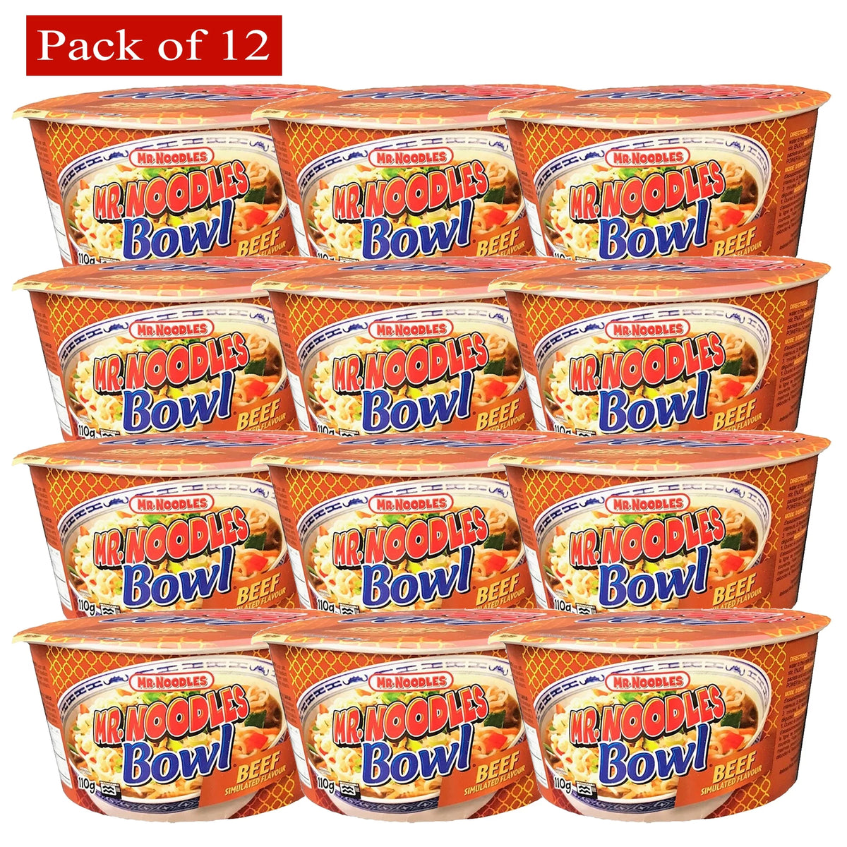 Bowl Beef Simulated Flavour 110g Pack of 12 J57079
