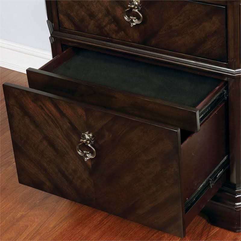 Espresso 2-Drawer Wood Chest W38255