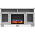 White Electric Fireplace with Entertainment Stand J7858