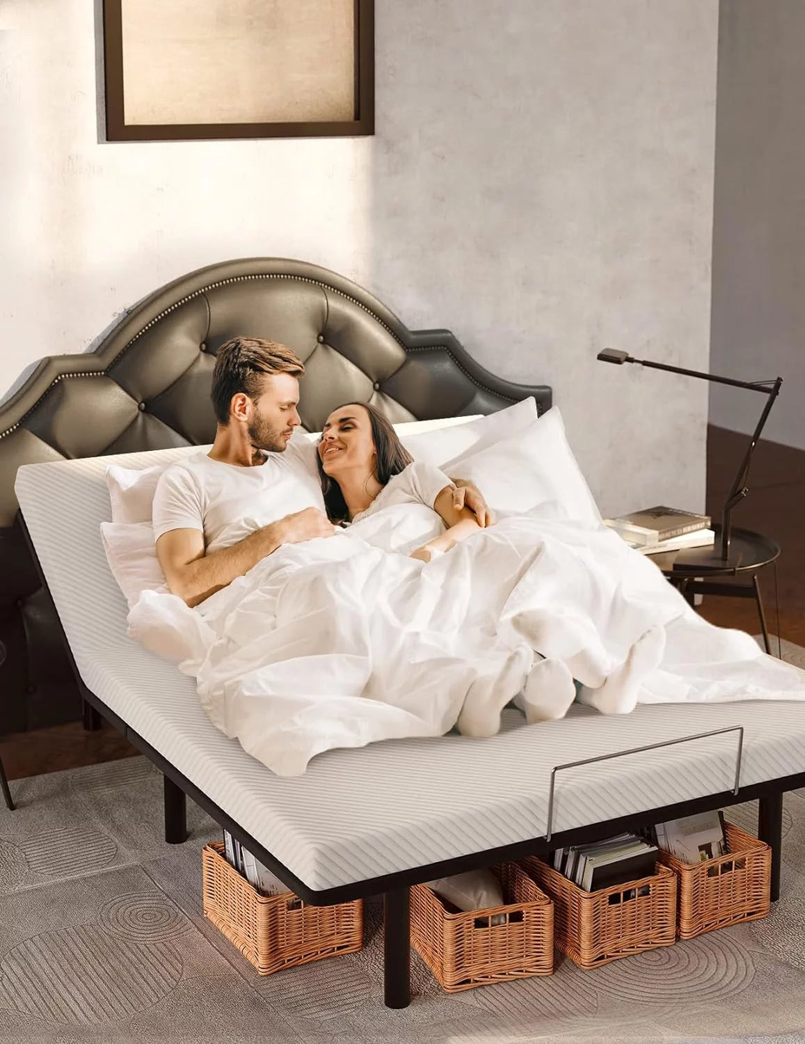 Queen Adjustable Bed Frame with Head and Foot Incline U877393